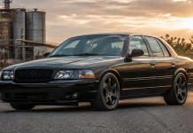 Great But Forgotten Cars: The Mercury Marauder Was Grandpa’s Car, but Fast Black Mercury Marauder photographed from the front three-quarter angle at sunset